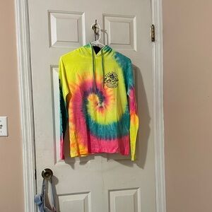 Vibrant Spiral Tie-Dye Kids Hoodie